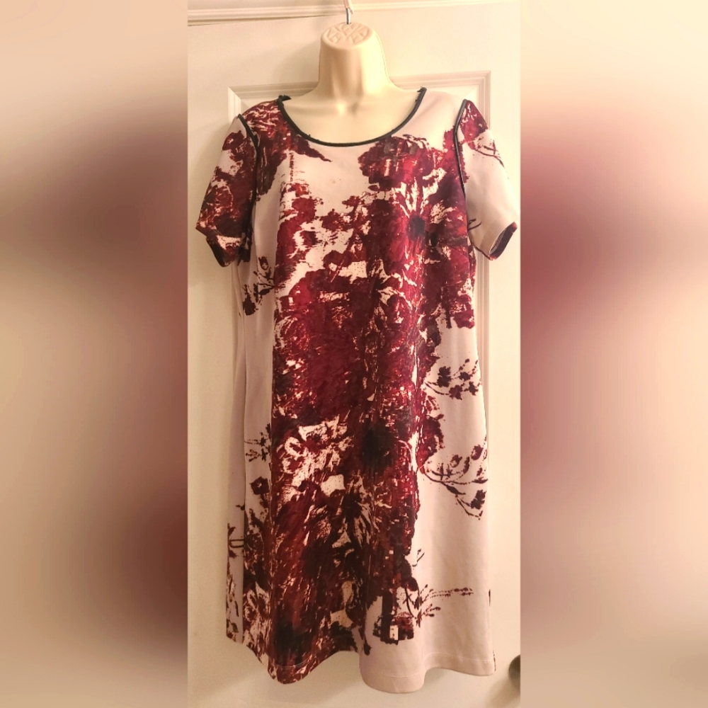 Marc New York Burgundy and off white dress (large)